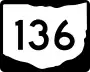 State Route 136 marker