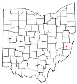 Location of Bethesda, Ohio