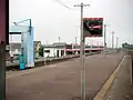 View of the line's depot from the platform, July 2005