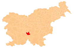 The location of the Municipality of Velike Lašče