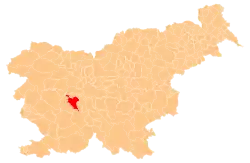 The location of the Municipality of Vrhnika