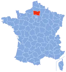 Location of Oise in France