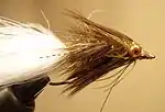 #4 Olive and White Dumbbell Eyed Woolly Bugger