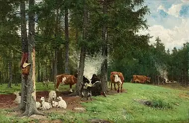 Girl  with cattle   (1890)