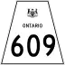 Highway 609 marker