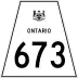 Highway 673 marker