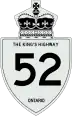 King's Highway 52 marker