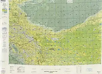 From the Operational Navigation Chart; map including Payzawat (labeled as Jiashi (Ch'ieh-shih)) (DMA, 1980)