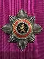 Grand Cordon breast star from the reign of Albert I.