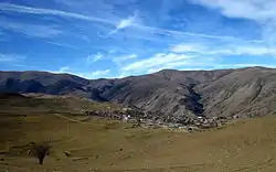 A distant view of Oskelu in December 2010