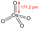 Stick model osmium tetroxide