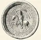 The panther's earliest appearance on Ottokar III of Styria's seal, 1160