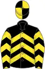 Black and yellow chevrons, quartered cap