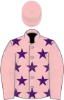 Pink, purple stars, pink sleeves, purple stars on cap