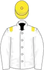 White, yellow epaulets and cap