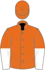 Orange, White halved sleeves