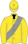 Yellow, grey sash