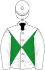 White, green diabolo on body