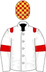 White, Red epaulets and armlets, Red and Yellow check cap