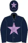 Dark blue, mauve star, star on cap