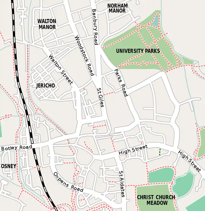 Jesus College, Oxford is located in Oxford city centre