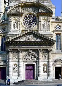 Facade with classical orders of Saint-Étienne-du-Mont (1530–1552) in Paris