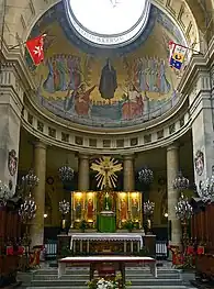 Altar and Choir of the church