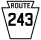 Pennsylvania Route 243 marker