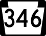 Pennsylvania Route 346 marker