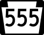 Pennsylvania Route 555 marker