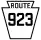 Pennsylvania Route 923 marker