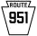 Pennsylvania Route 951 marker