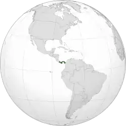 Location of Panama