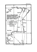 Annex B. Combines the maps of 1899 and 1904, in which the A and C lines coincided.