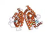 1fm9: THE 2.1 ANGSTROM RESOLUTION CRYSTAL STRUCTURE OF THE HETERODIMER OF THE HUMAN RXRALPHA AND PPARGAMMA LIGAND BINDING DOMAINS RESPECTIVELY BOUND WITH 9-CIS RETINOIC ACID AND GI262570 AND CO-ACTIVATOR PEPTIDES.