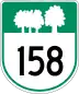 Route 158 marker