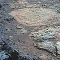 "Whitewater River" rock on Mars – viewed by the Opportunity rover (November 12, 2012).