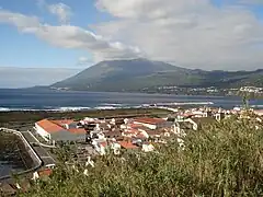 Lajes do Pico, along the south-central coast, with Mount Pico in the distance