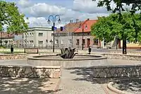 Żabno town center, present-day view.