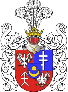 Coat of Arms of Prokop Sieniawski (A mix with Chodkiewicz coat of arms. Prokops wife was a member of the Chodkiewicz family.)