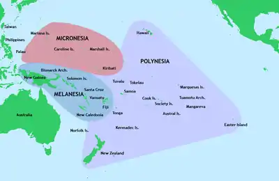 Image 77The three major cultural areas of the Pacific Ocean islands: Micronesia, Melanesia and Polynesia (from Pacific Ocean)