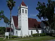 St. Mark's Episcopal Church (Palatka, Florida). Note the buttresses at the base of the belfry.