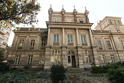 Știrbei Palace (Calea Victoriei no. 107), Bucharest, by Michel Sanjouand, c.1835; with a new level with caryatids added in 1882 by Joseph Hartmann