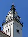 Detail of the tower of the tower of the Administrative Palace