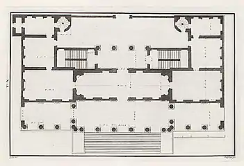 Floor plan (drawing by Ottavio Bertotti Scamozzi, 1776)