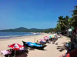 Palolem Beach is a tourist destination in South Goa.