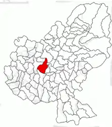 Location in Mureș County