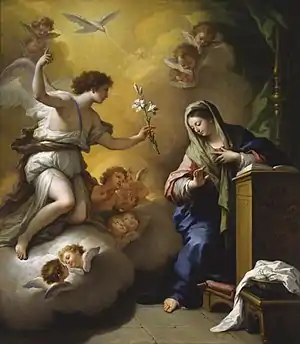 Annunciation (1712), by Paolo de Matteis, Saint Louis Art Museum, Saint Louis, Missouri