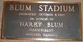 Blum Stadium Bronze Plaque, 2015