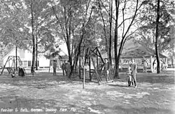 Pavilion and bathhouses at Dowling Park, 1910s